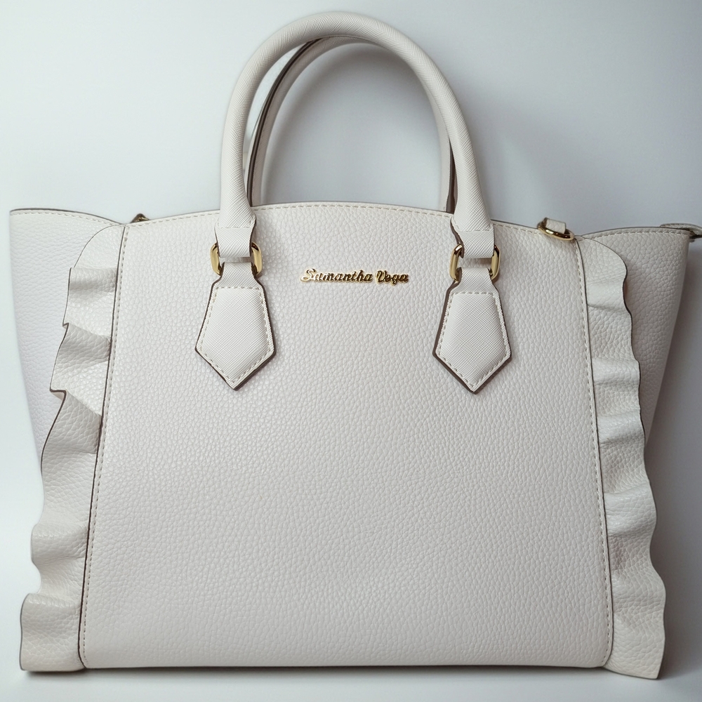 Samantha Vega Cream Satchel Bag